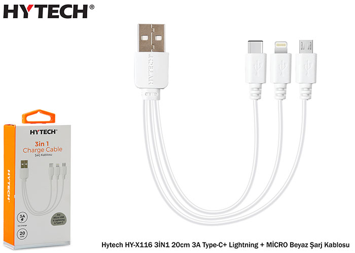 Hytech Hy-X116 Iphone Kablo 2.1a 2*Usb Kablo