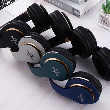 BK-11 Kablosuz Kulaklk Bluetooth 5.0 Kulaklk Modaya Uygun Baa Monte  Kulaklk Katlanabilir 